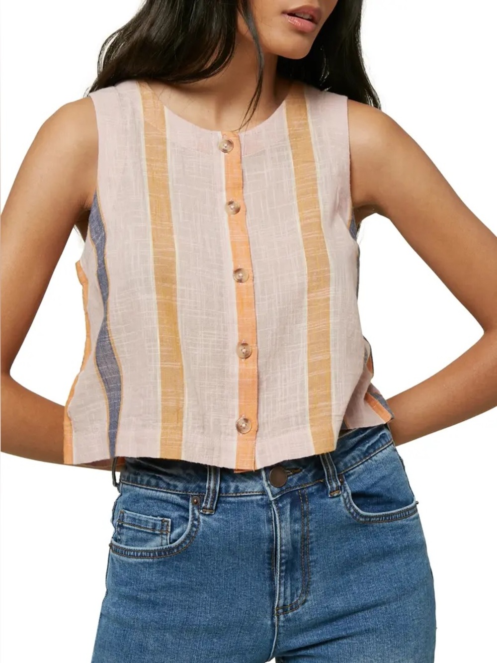 O’Neill Archer Stripe Woven Crop Top